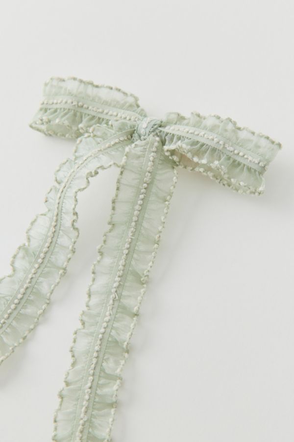 Slide View: 3: Textured Lace Bow Hair Clip