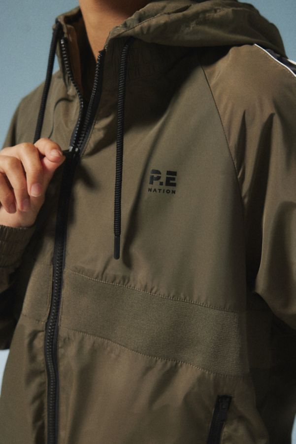 Slide View: 3: P.E Nation Man Down Hooded Spray Jacket