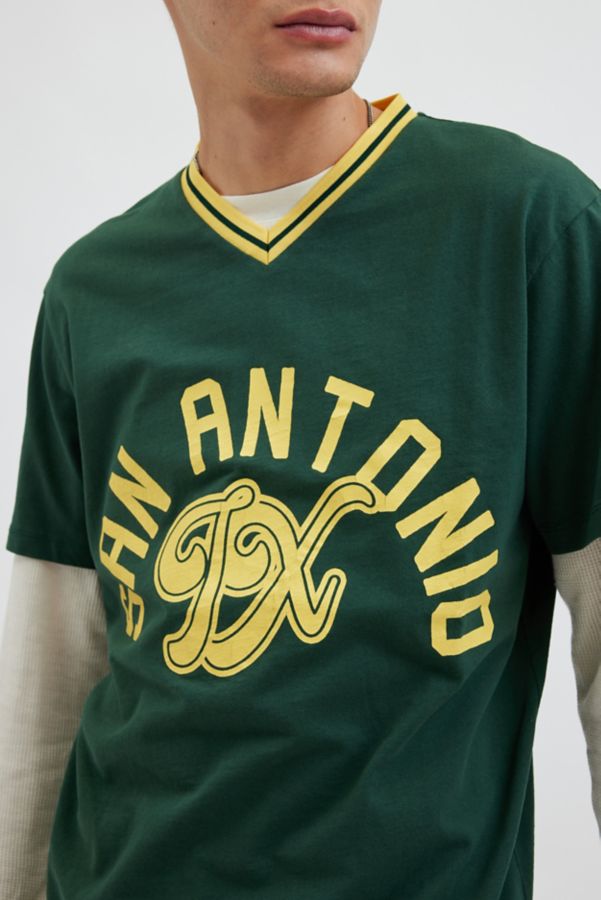 Slide View: 5: San Antonio V-Neck Ringer Tee