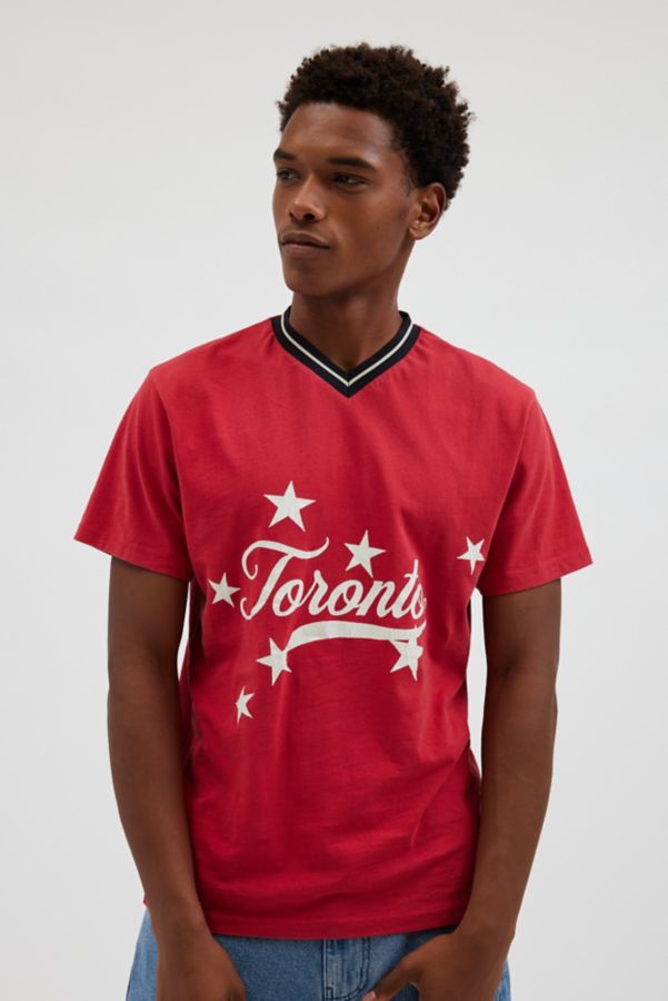 Slide View: 3: Toronto V-Neck Ringer Tee