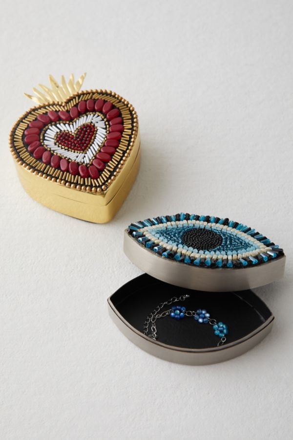 Slide View: 5: Embellished Beaded Trinket Box