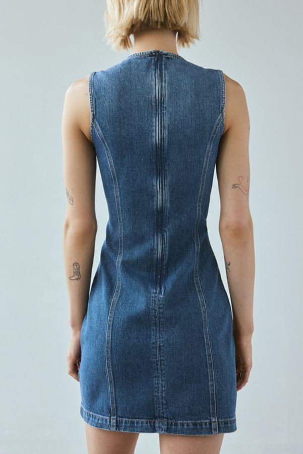 Slide View: 5: Tommy Jeans Rhinestone Embellished Denim Mini Dress