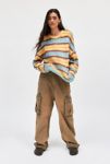 Thumbnail View 2: UO Stripe Brushed Knit Crew Neck Sweater