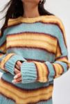 Thumbnail View 3: UO Stripe Brushed Knit Crew Neck Sweater