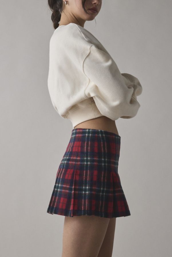 Slide View: 4: Tommy Jeans Plaid Pleated Mini Skirt