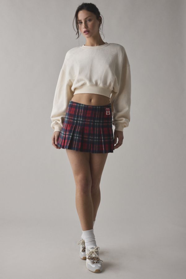 Slide View: 1: Tommy Jeans Plaid Pleated Mini Skirt