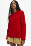 Thumbnail View 1: UO Lofty Cable Knit Crew Neck Sweater