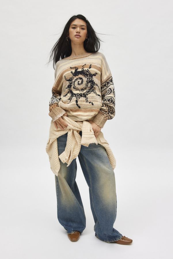 Slide View: 2: BDG Sully Swirl Pullover Sweater