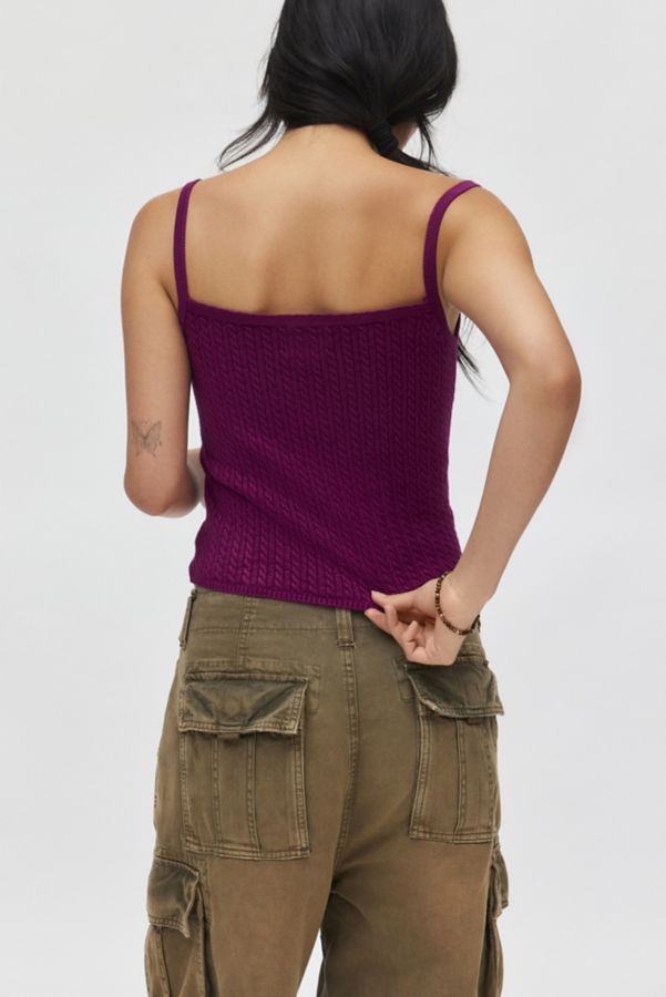 Slide View: 3: BDG Pamela Cable Knit Sweater Cami