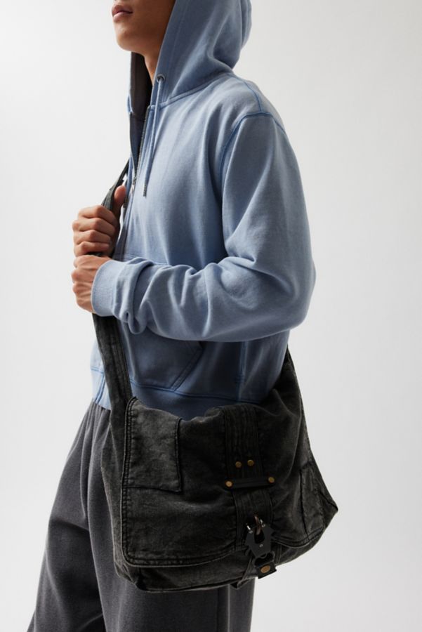 Slide View: 1: Patched Messenger Bag