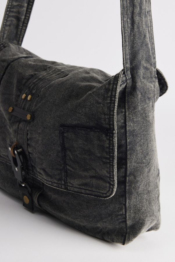 Slide View: 3: Patched Messenger Bag