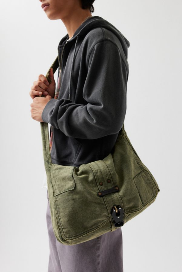 Slide View: 1: Patched Messenger Bag