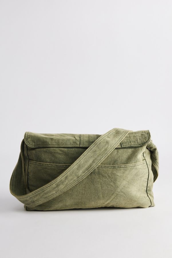 Slide View: 4: Patched Messenger Bag