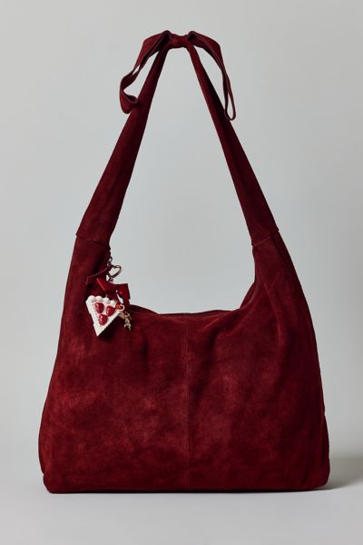Boston Bow Suede Hobo Bag