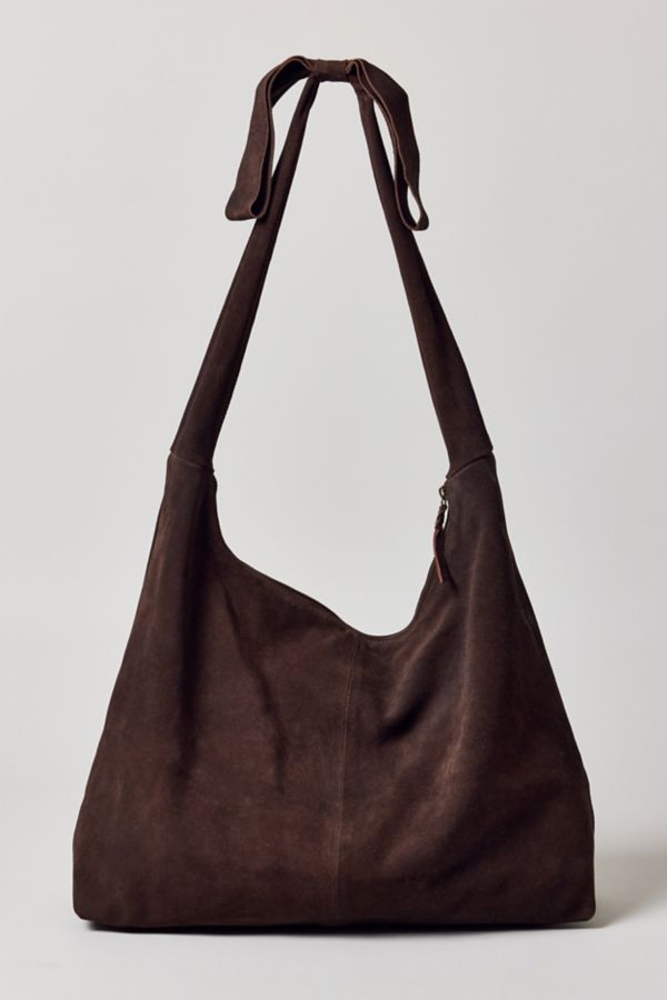 Slide View: 3: Kimchi Blue Bow Suede Hobo Bag