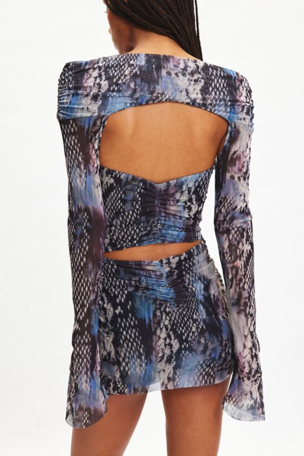 Slide View: 4: Jaded London Dahna Macramé Mesh Mini Dress