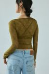 Thumbnail View 3: Out From Under Lana Plunge Lace Long Sleeve Top