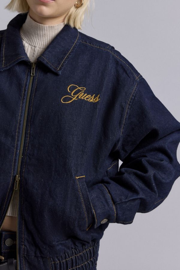 Slide View: 2: GUESS ORIGINALS Denim Bomber Jacket