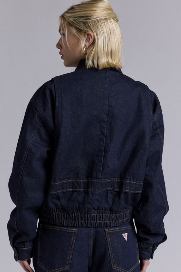 Slide View: 3: GUESS ORIGINALS Denim Bomber Jacket