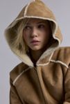 Thumbnail View 2: GUESS ORIGINALS Faux Suede + Faux Fur Trim Hooded Jacket