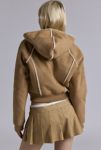 Thumbnail View 3: GUESS ORIGINALS Faux Suede + Faux Fur Trim Hooded Jacket