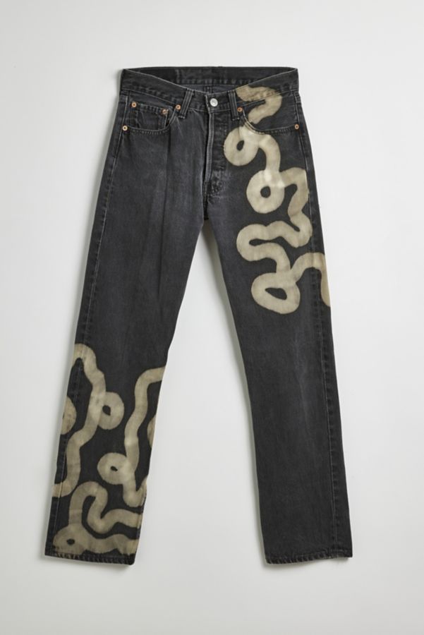 Slide View: 1: Inperfect Denim X Urban Renewal Bleach Dye Squiggle Accent Jean