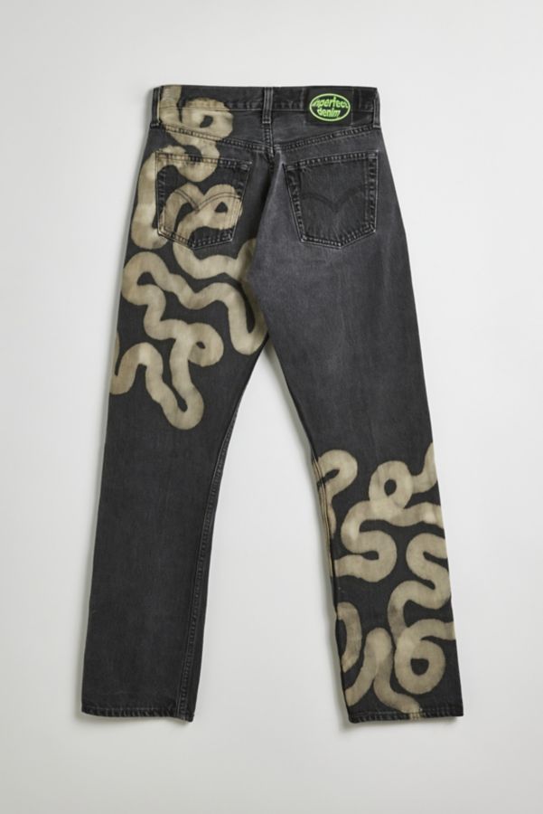 Slide View: 2: Inperfect Denim X Urban Renewal Bleach Dye Squiggle Accent Jean