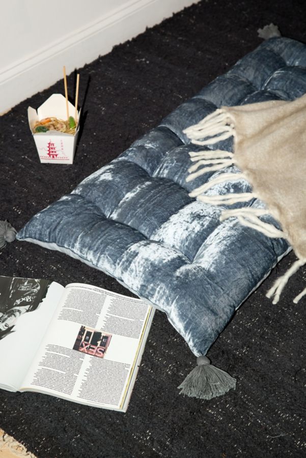 Slide View: 1: Nirvana Velvet Floor Cushion