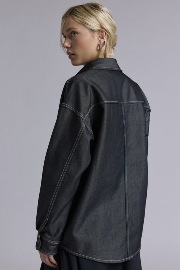 Slide View: 4: GUESS ORIGINALS Carpenter Oversized Denim Shirt