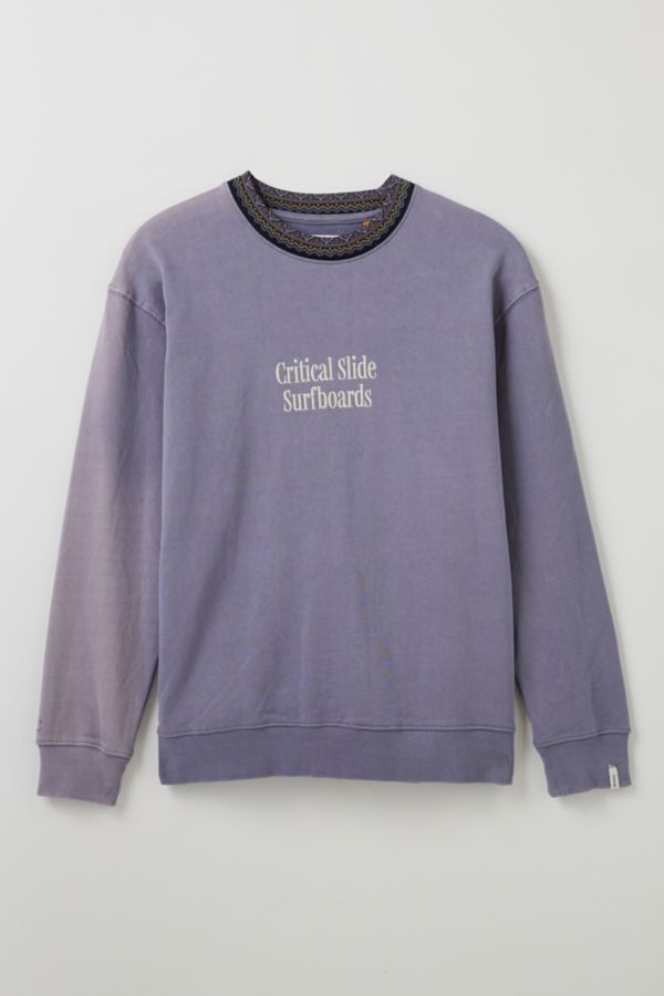 Slide View: 2: The Critical Slide Society Offset Rib Crew Neck Sweatshirt