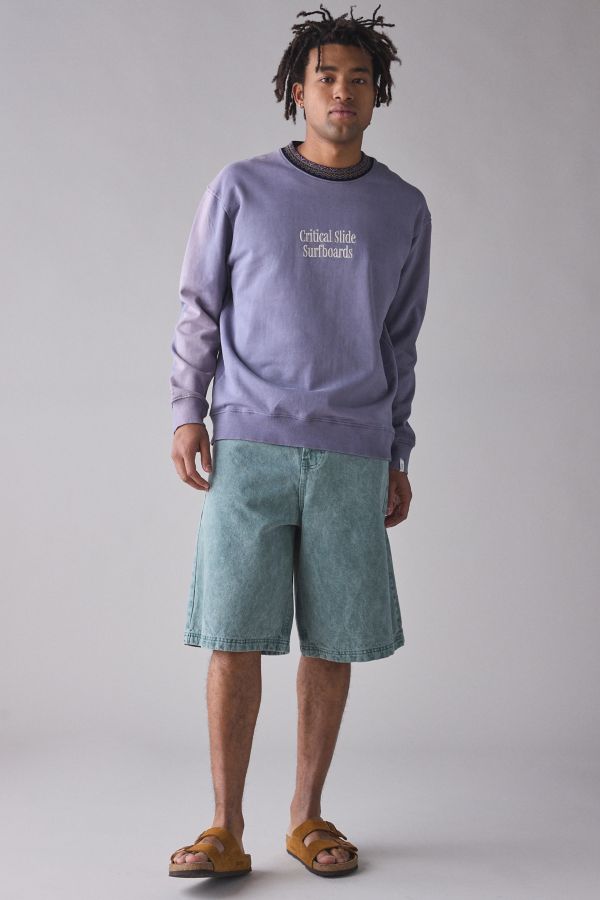 Slide View: 3: The Critical Slide Society Offset Rib Crew Neck Sweatshirt