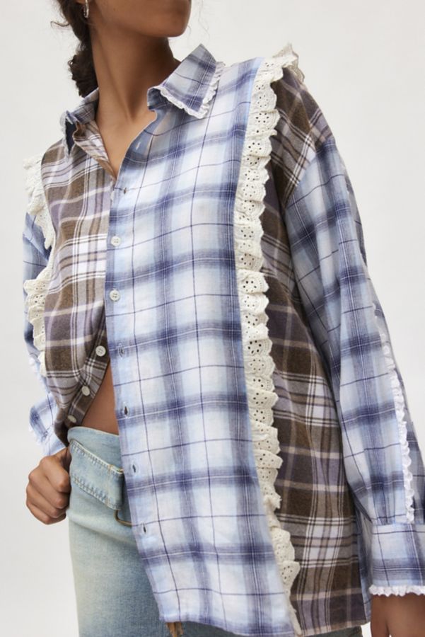 Slide View: 2: Urban Renewal Remade Broderie Ruffle Shirt