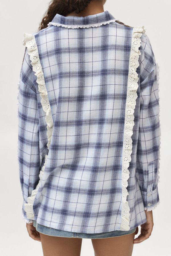 Slide View: 3: Urban Renewal Remade Broderie Ruffle Shirt