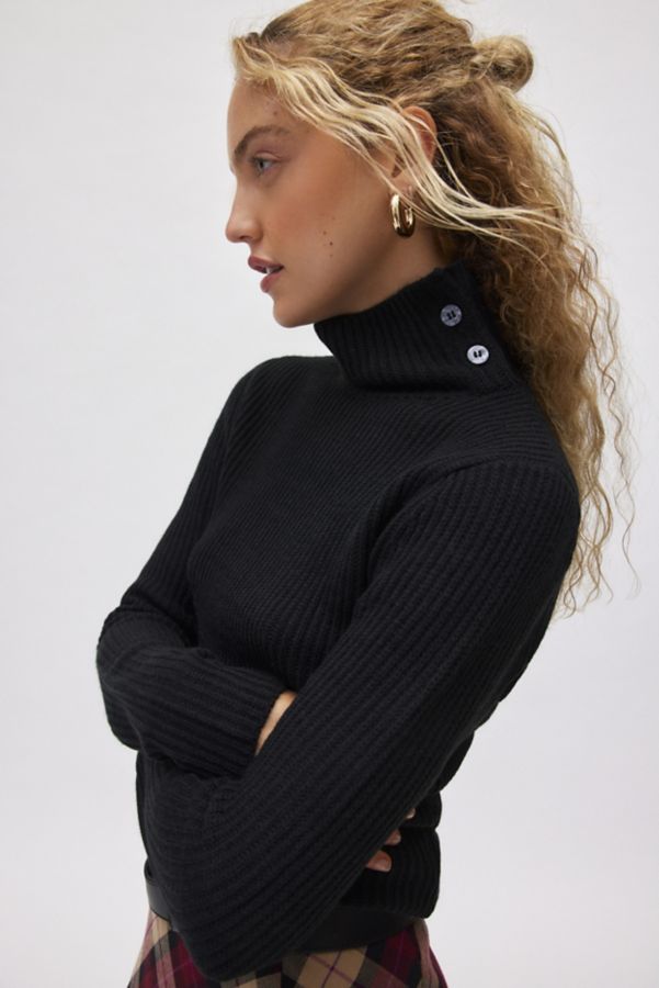 Slide View: 1: BDG Grayson Buttoned Turtleneck Sweater