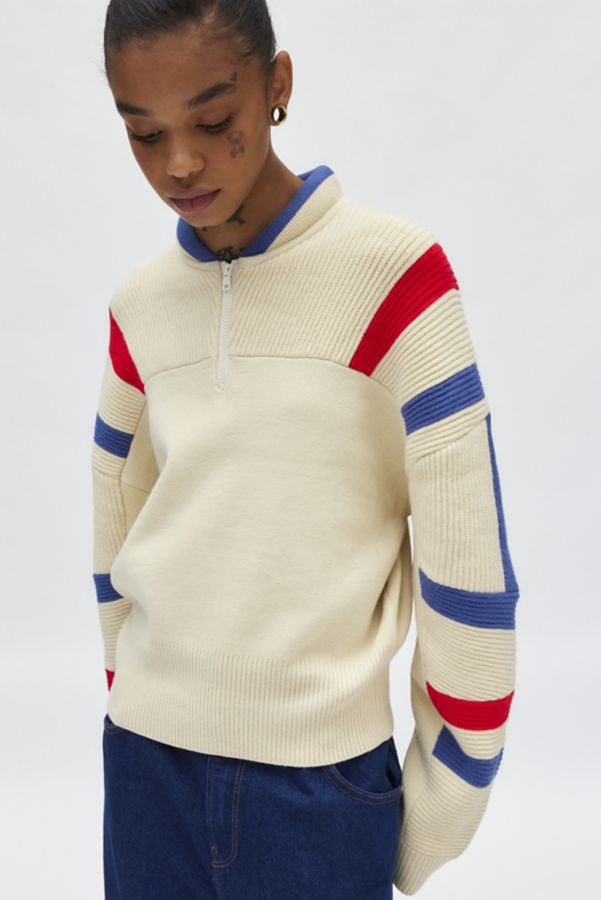 Slide View: 3: BDG Theo Quarter Zip Pullover Sweater