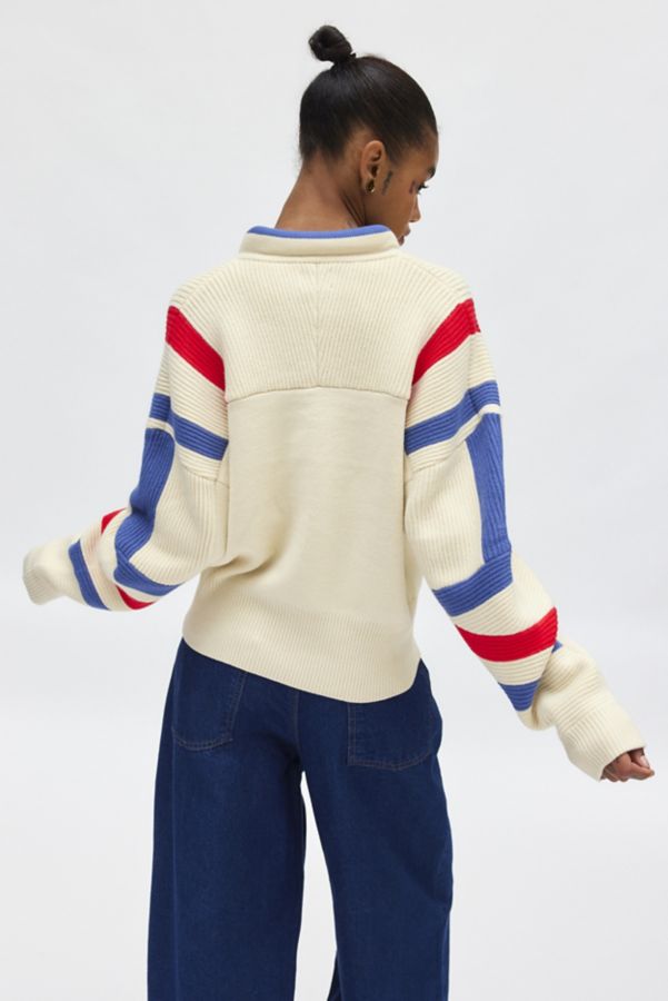 Slide View: 4: BDG Theo Quarter Zip Pullover Sweater