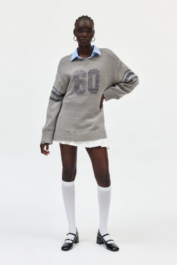 Slide View: 1: BDG Warner Varsity Pullover Sweater