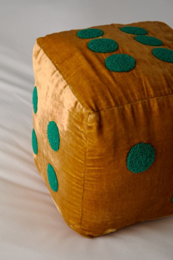 Slide View: 4: Velvet Dice Throw Pillow