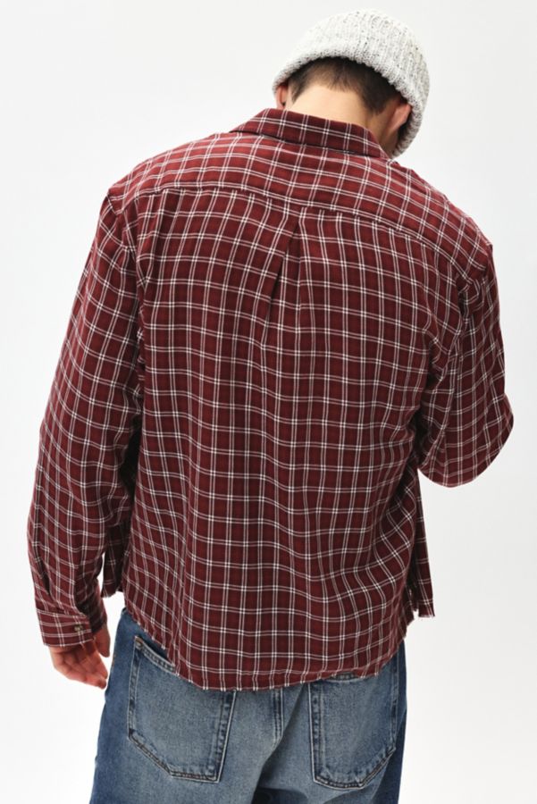 Slide View: 3: GUESS ORIGINALS Micro Plaid Long Sleeve Shirt