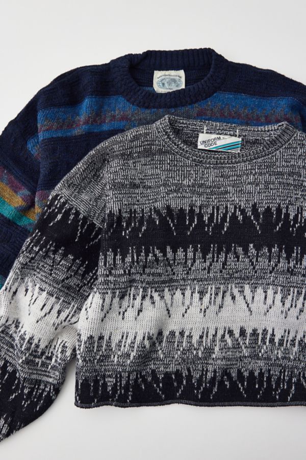 Slide View: 2: Urban Renewal Remade Wide & Boxy Patterned Sweater