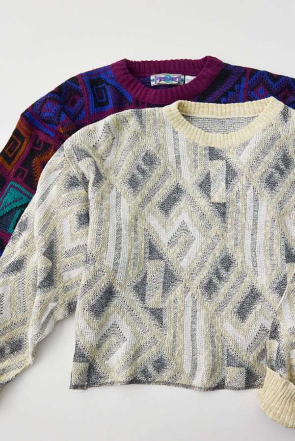 Slide View: 2: Urban Renewal Remade Wide & Boxy Patterned Sweater