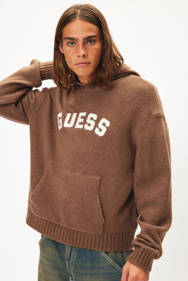 Slide View: 1: GUESS ORIGINALS Logo Hoodie Sweater