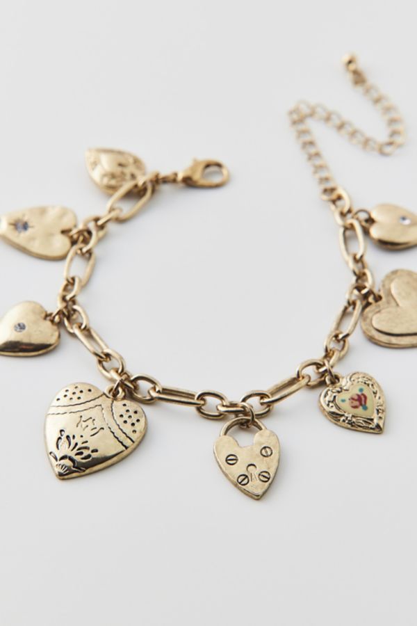 Slide View: 2: Kyla A Lot Of Heart Charm Bracelet