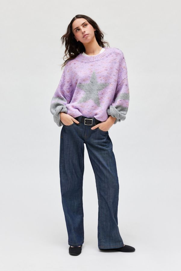 Slide View: 2: BDG Stella Star Graphic Oversized Pullover Sweater