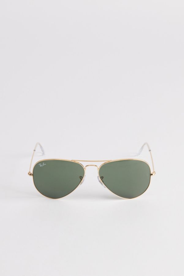 Slide View: 1: Ray-Ban Large Metal Aviator Sunglasses