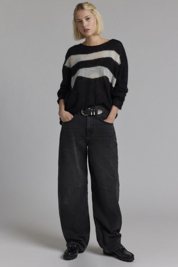 Slide View: 2: One Teaspoon Vivianne Wide Neck Stripe Sweater