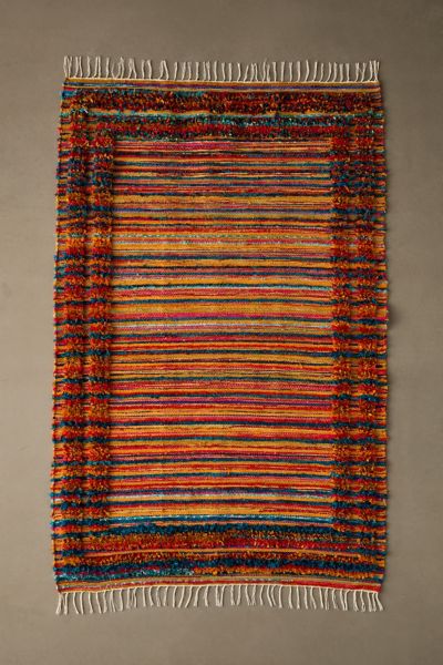 Urban Renewal Remnants Clipped Sari Rug