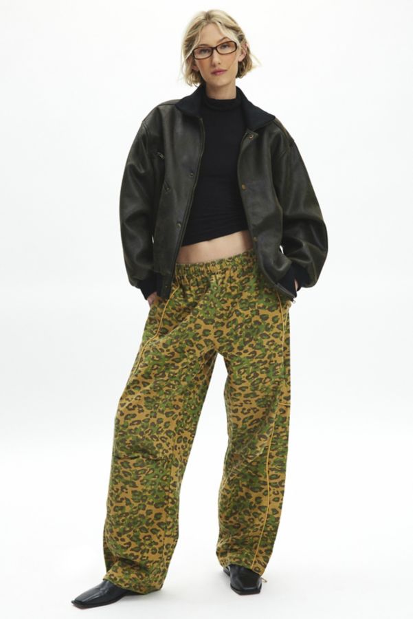 Slide View: 1: BDG Jess Leopard Camo Track Pant