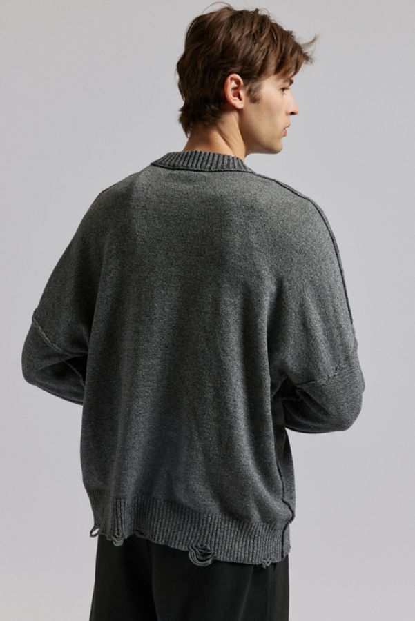 Slide View: 2: The Ragged Priest Direction Distressed Crew Neck Sweater