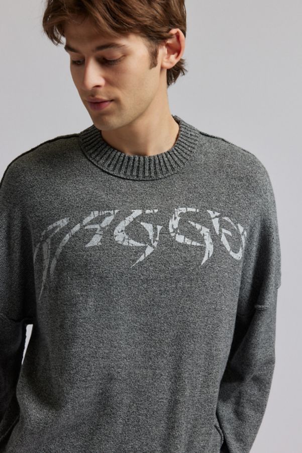 Slide View: 4: The Ragged Priest Direction Distressed Crew Neck Sweater